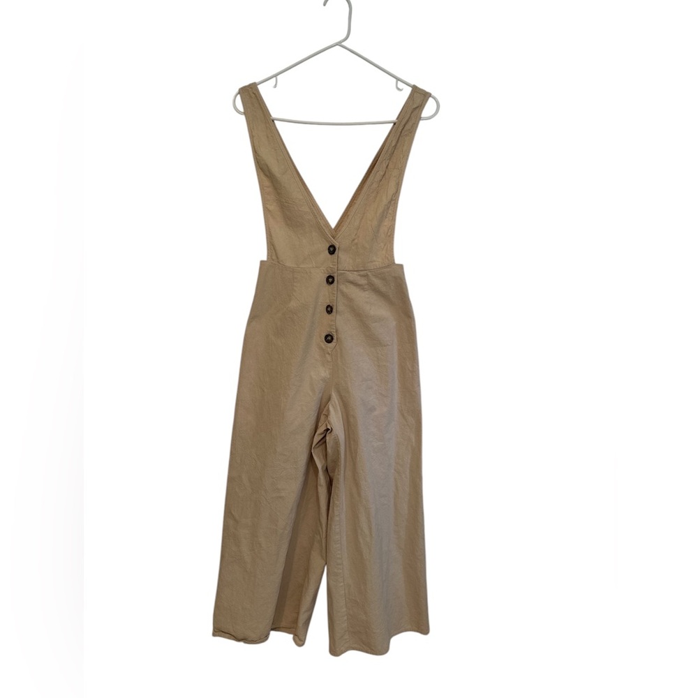 Sienna Sky beige Brown Tan Jumpsuit v neck Xs